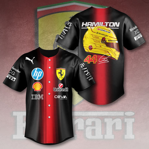 Scuderia Ferrari x Lewis Hamilton Baseball Jersey – HOATT 9518