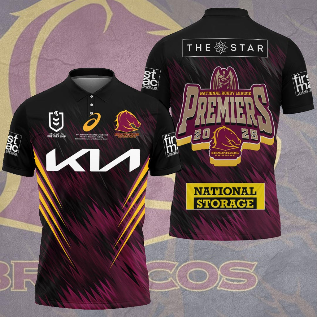 Brisbane Broncos 2025 NRL Premiers 3D Apparel – HOATT13625