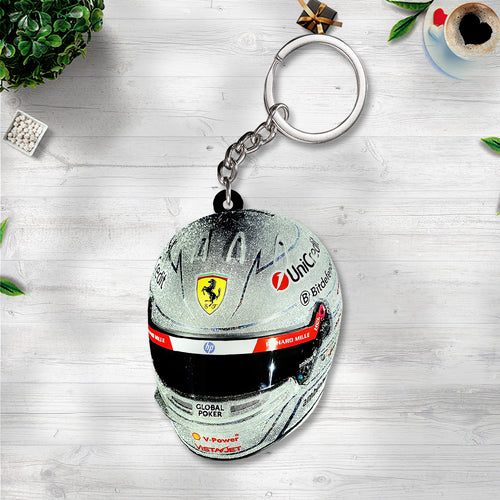 Scuderia Ferrari Las Vegas x Lewis Hamilton Custom Shape 2-sided Keychain – TANTN18787
