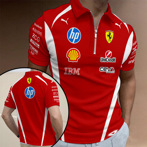 Scuderia Ferrari x Lewis Hamilton 2026 Zip Polo Shirt – TANTN20558