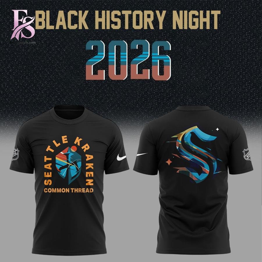 Seattle Kraken Black Hockey History Night 2026 Shirt