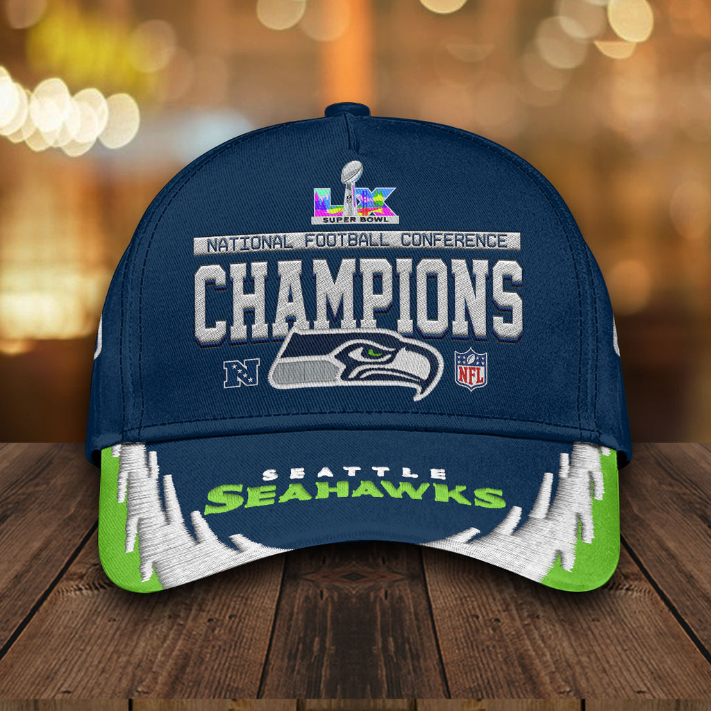 Seattle Seahawks 2025 NFC Champions Classic Cap – HOATT15902