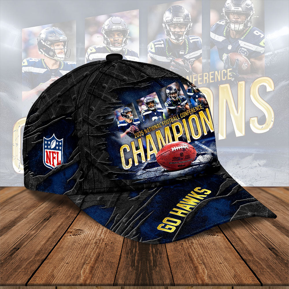 Seattle Seahawks 2025 NFC Champions Classic Cap – HOATT15903