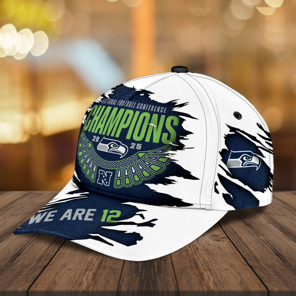 Seattle Seahawks 2025 NFC Champions Classic Cap – MAITM14608