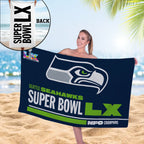 Seattle Seahawks NFC Champions Rectangle Beach Towel – MAITM14605