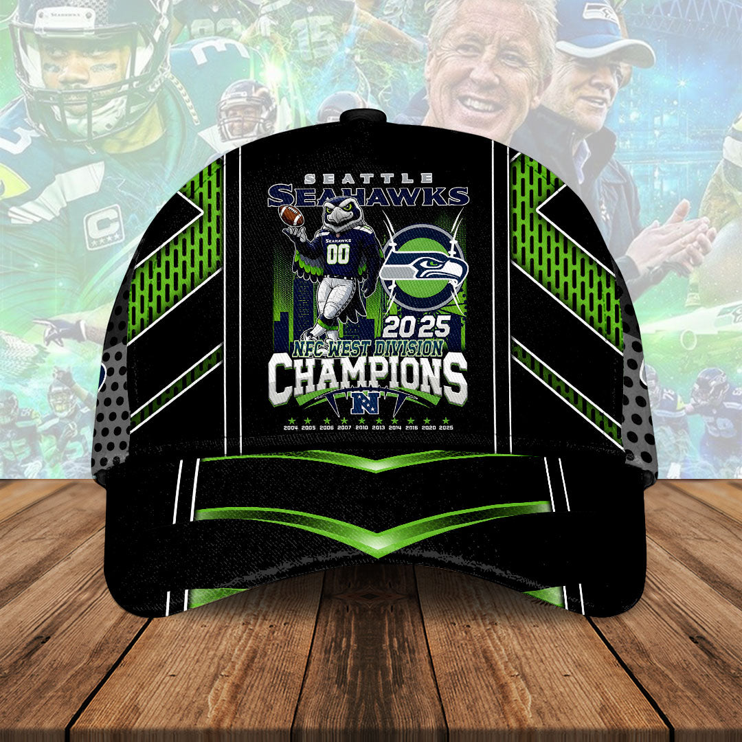 Seattle Seahawks 2025 NFC West Champions Classic Cap – HOATT15525