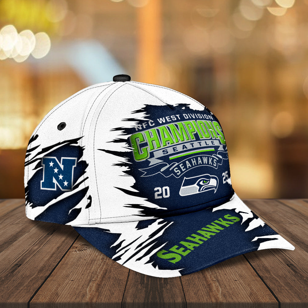 Seattle Seahawks 2025 NFC West Champions Classic Cap – MAITM14368