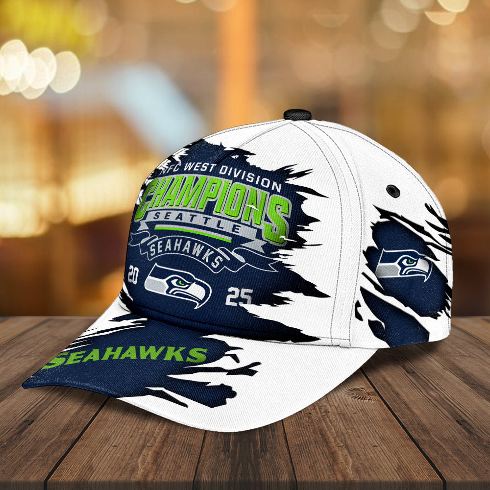 Seattle Seahawks 2025 NFC West Champions Classic Cap – MAITM14368