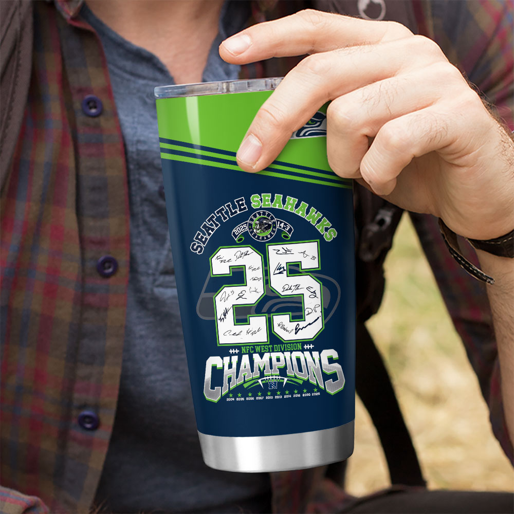 Seattle Seahawks 2025 NFC West Champions Tumbler Cup – HOATT15743