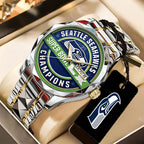 Seattle Seahawks 2025 Super Bowl LX Champions Alloy Luxury Quartz Watch – TANTN21007