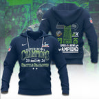 Seattle Seahawks 2025 Super Bowl LX Champions 3D Apparel – TANTN20975