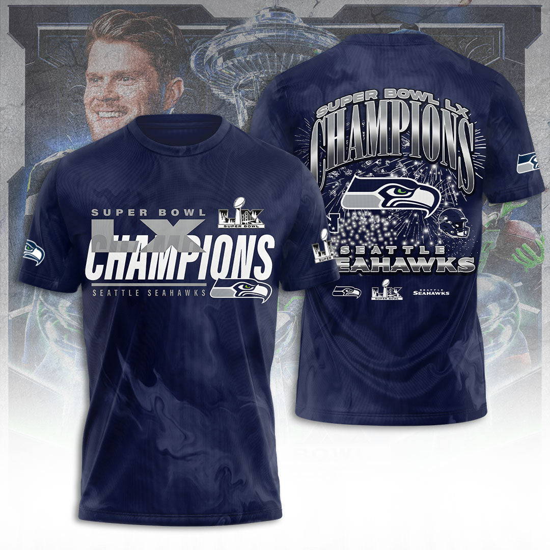 Seattle Seahawks 2025 Super Bowl LX Champions 3D Apparel – TANTN21012