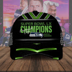 Seattle Seahawks 2025 Super Bowl LX Champions Classic Cap – TMTHU4064
