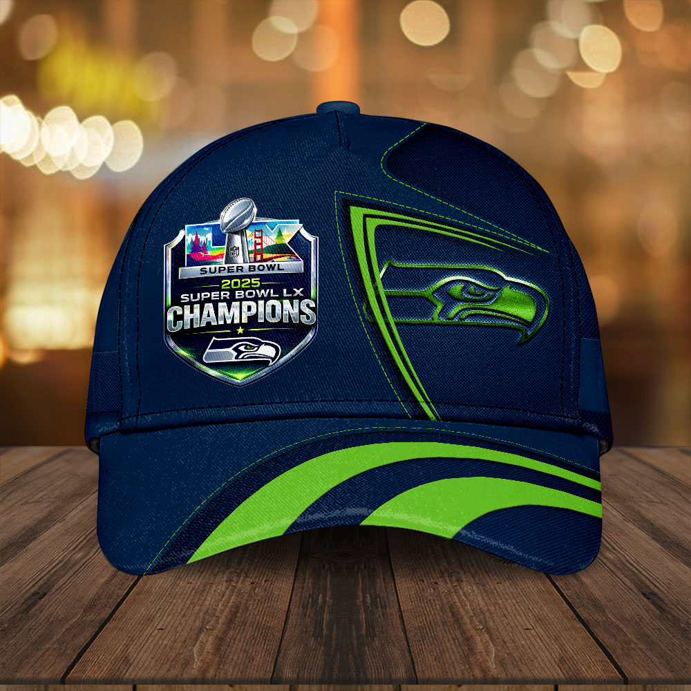 Seattle Seahawks 2025 Super Bowl LX Champions Classic Cap – HOATT16356
