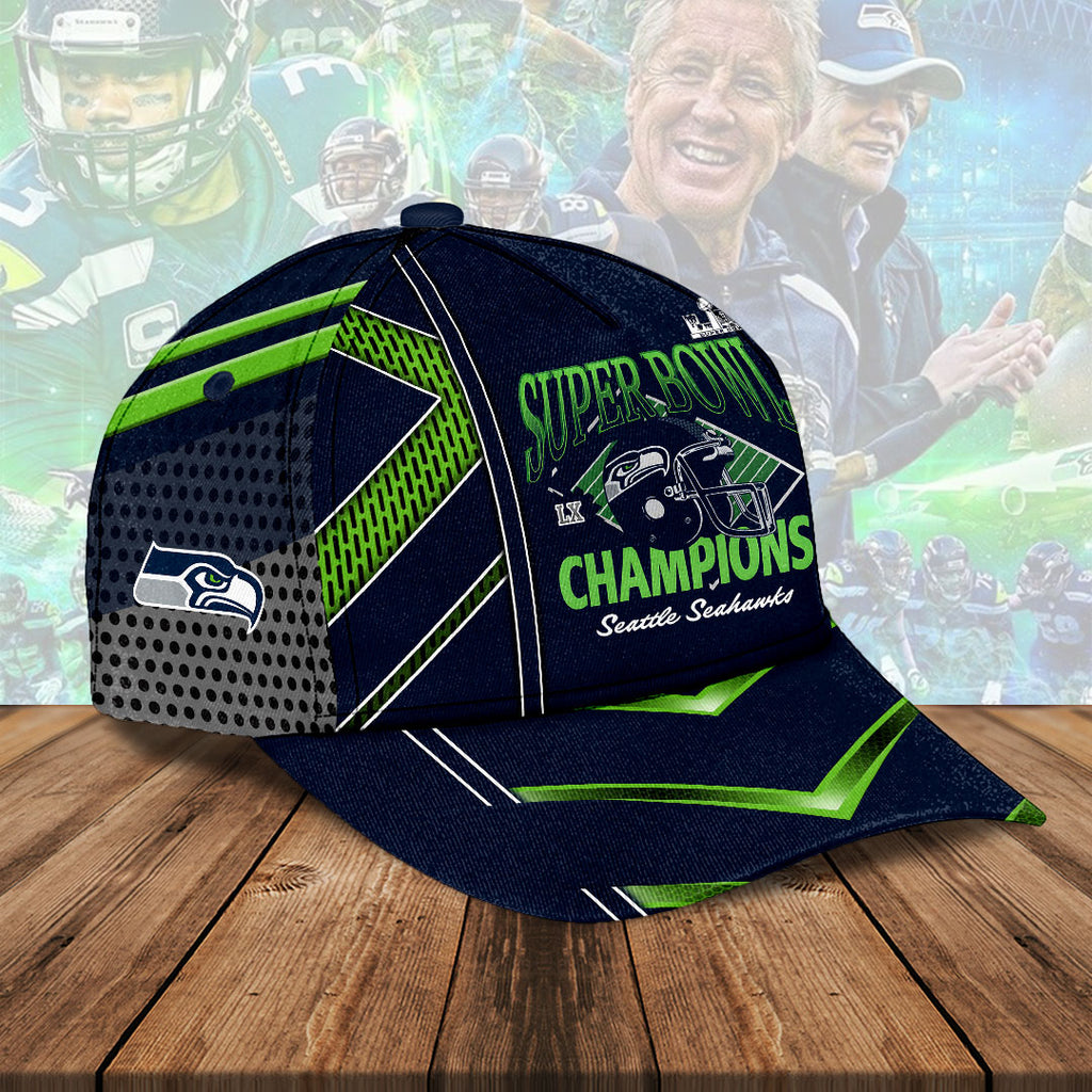 Seattle Seahawks 2025 Super Bowl LX Champions Classic Cap – HOATT16182