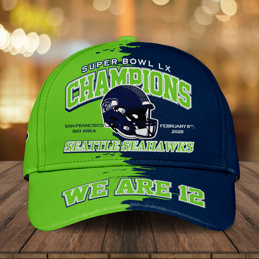Seattle Seahawks 2025 Super Bowl LX Champions Classic Cap – HOATT16212