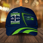 Seattle Seahawks 2025 Super Bowl LX Champions Classic Cap – HOATT16313