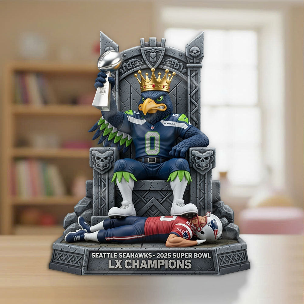 Seattle Seahawks 2025 Super Bowl LX Champions Custom Shape Acrylic Plaque – TMTHU3861