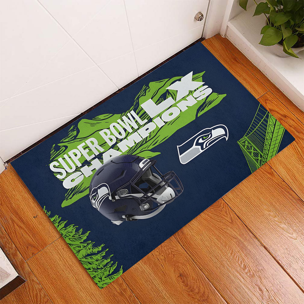 Seattle Seahawks 2025 Super Bowl LX Champions Custom Doormat – TANTN21063