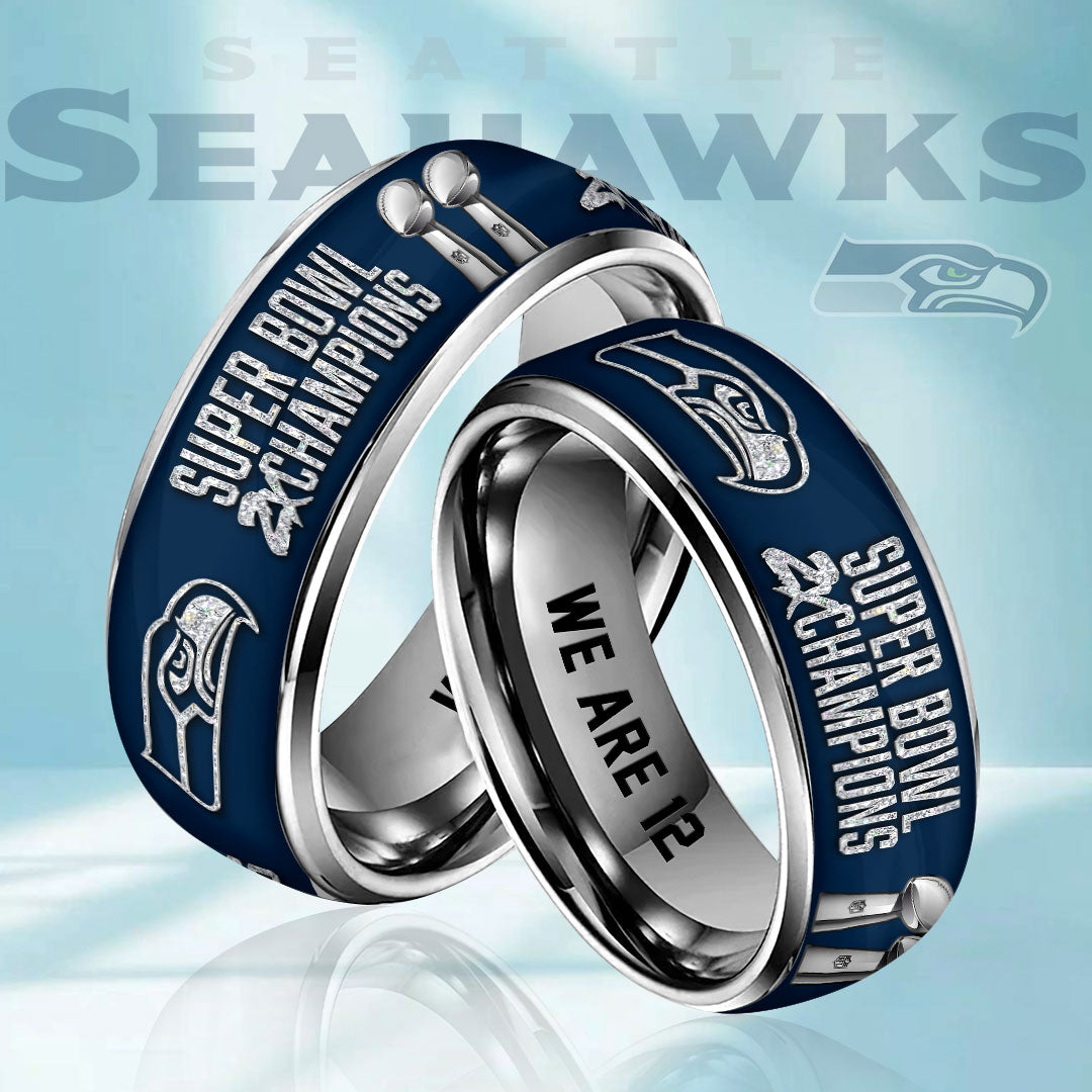 Seattle Seahawks 2025 Super Bowl LX Champions Custom Alloy Ring – HOATT16316