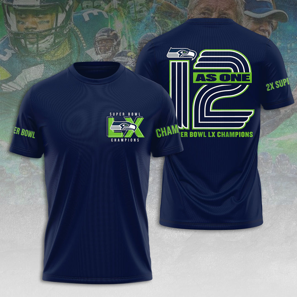 Seattle Seahawks 2025 Super Bowl LX Champions 3D Apparel – HOATT16177