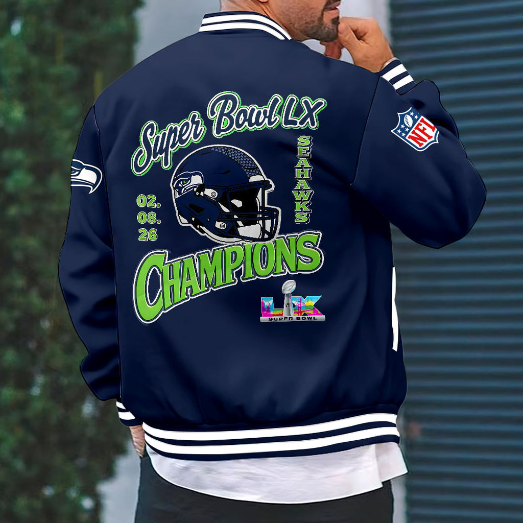 Seattle Seahawks 2025 Super Bowl LX Champions Varsity Jacket – HOATT16448