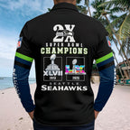 Seattle Seahawks 2025 Super Bowl LX Champions Zip Polo Shirt – TMTHU3993