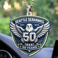 Seattle Seahawks 50th Anniversary 2026 Custom shape 2-sided Acrylic Car Ornament – TMTHU3521