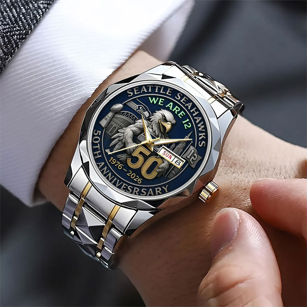 Seattle Seahawks 50th Anniversary 2026 Alloy Luxury Quartz Watch – TANTN16078