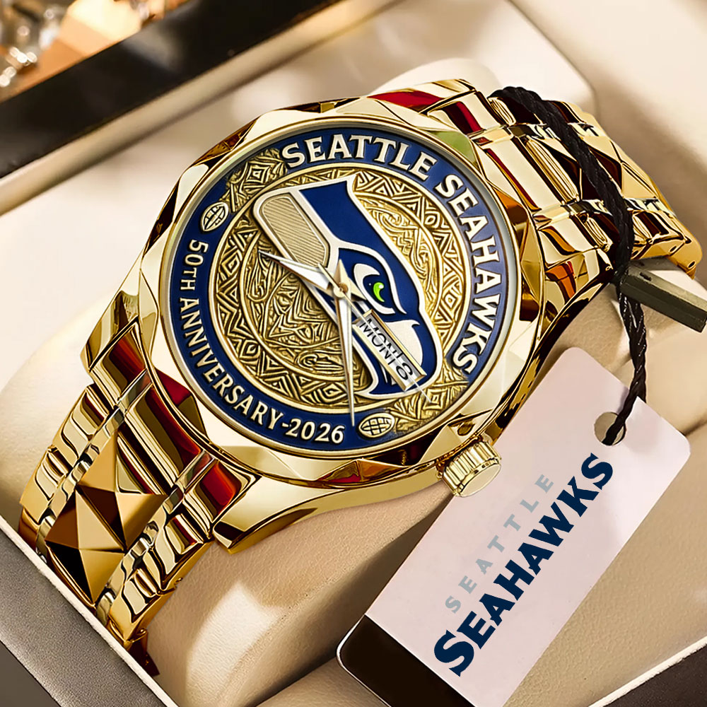 Seattle Seahawks 50th Anniversary Alloy Luxury Quartz Watch – MAITM14413