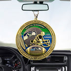 Seattle Seahawks 50th Anniversary Custom shape 2-sided Acrylic Car Ornament – MAITM14460