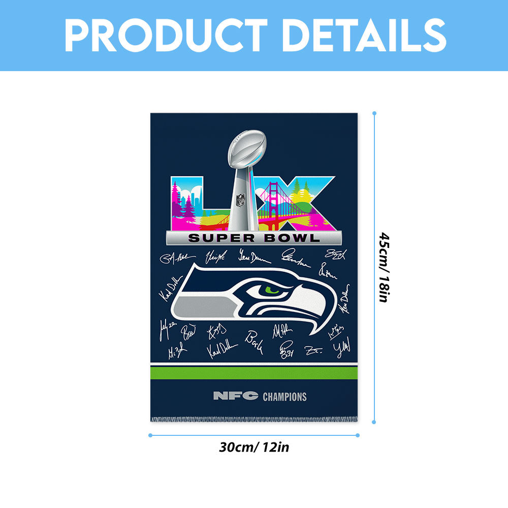 Seattle Seahawks Double-side Garden Flag – TMTHU3480