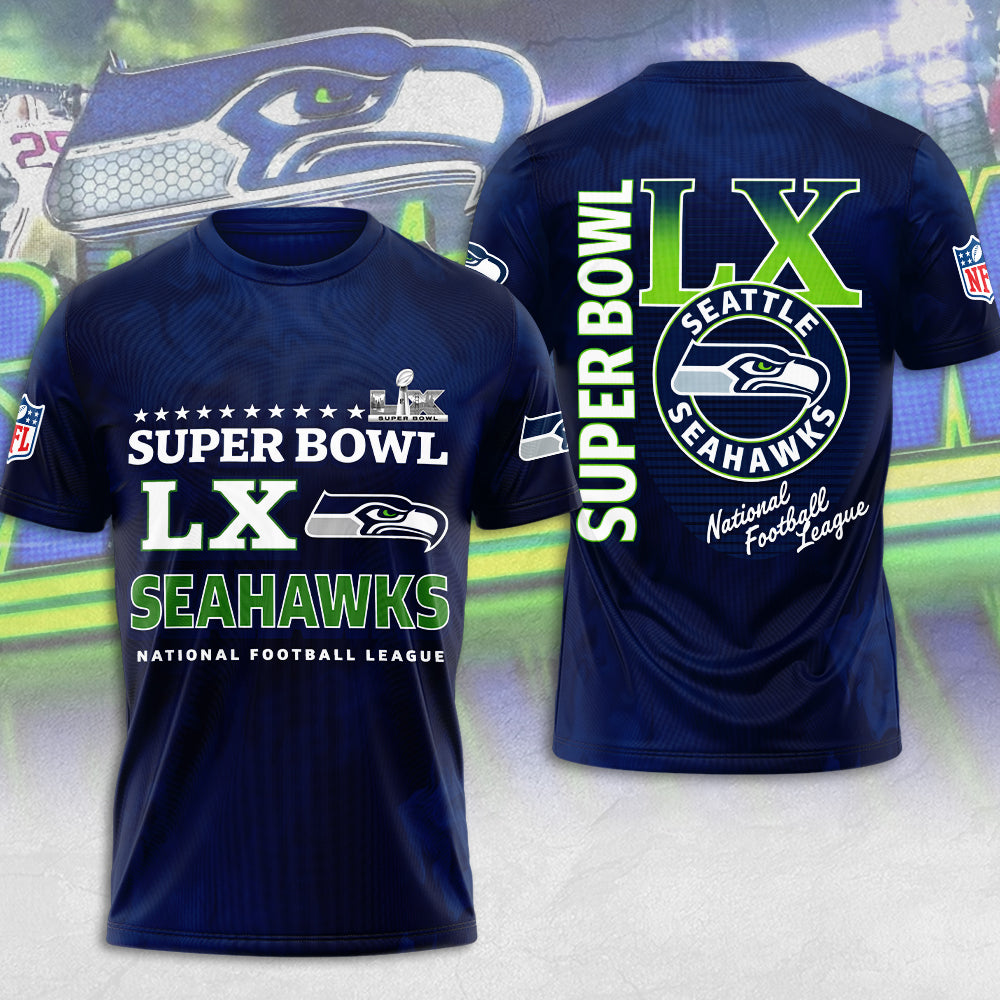 Seattle Seahawks Super Bowl LX 3D Apparel – MAITM14724
