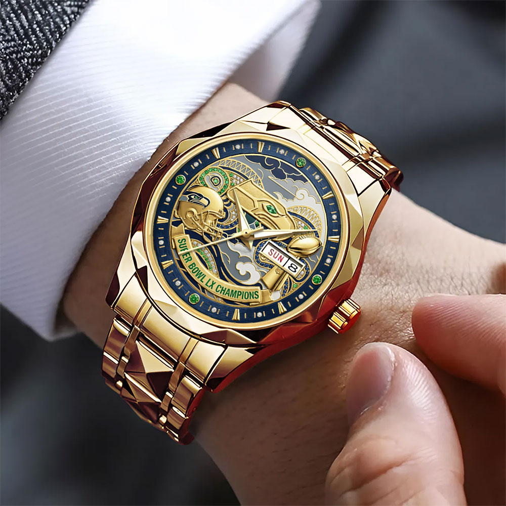 Seattle Seahawks Super Bowl LX Champions Alloy Luxury Quartz Watch – MAITM14776