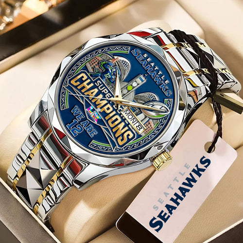 Seattle Seahawks Super Bowl LX Champions Alloy Luxury Quartz Watch – MAITM14781