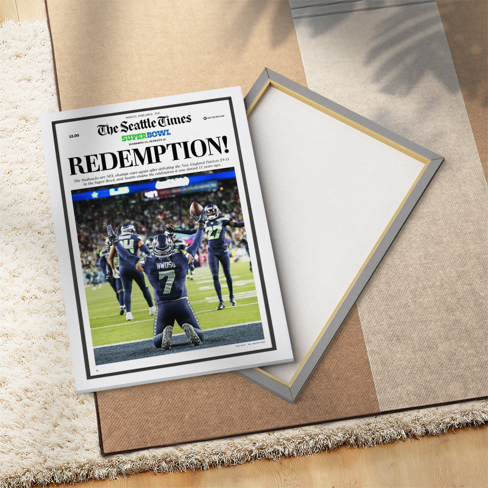 Seattle Seahawks Super Bowl LX Champions Rectangle Canvas With Inner Frame – MAITM14868
