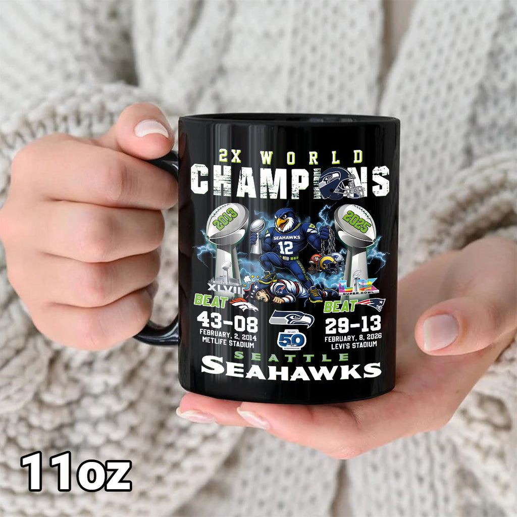 Seattle Seahawks Super Bowl LX Champions Ceramic Mug – MAITM14860