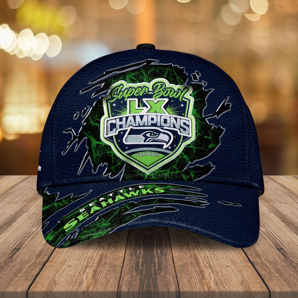 Seattle Seahawks Super Bowl LX Champions Classic Cap – MAITM14838
