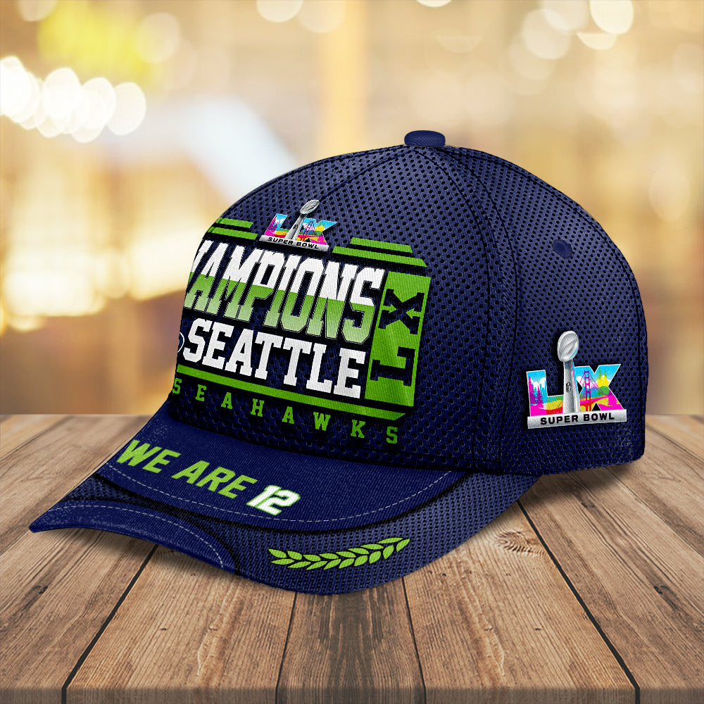 Seattle Seahawks Super Bowl LX Champions Classic Cap – MAITM14897