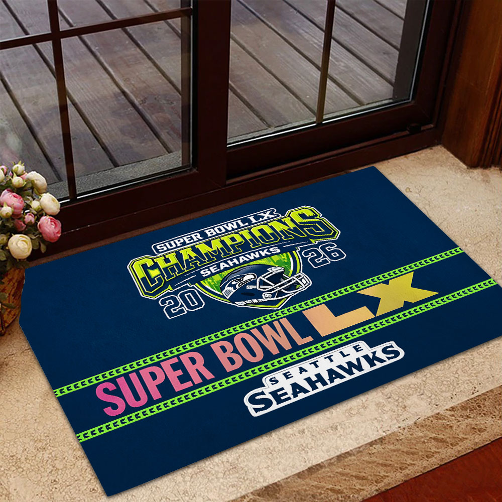 Seattle Seahawks Super Bowl LX Champions Custom Doormat – MAITM14998