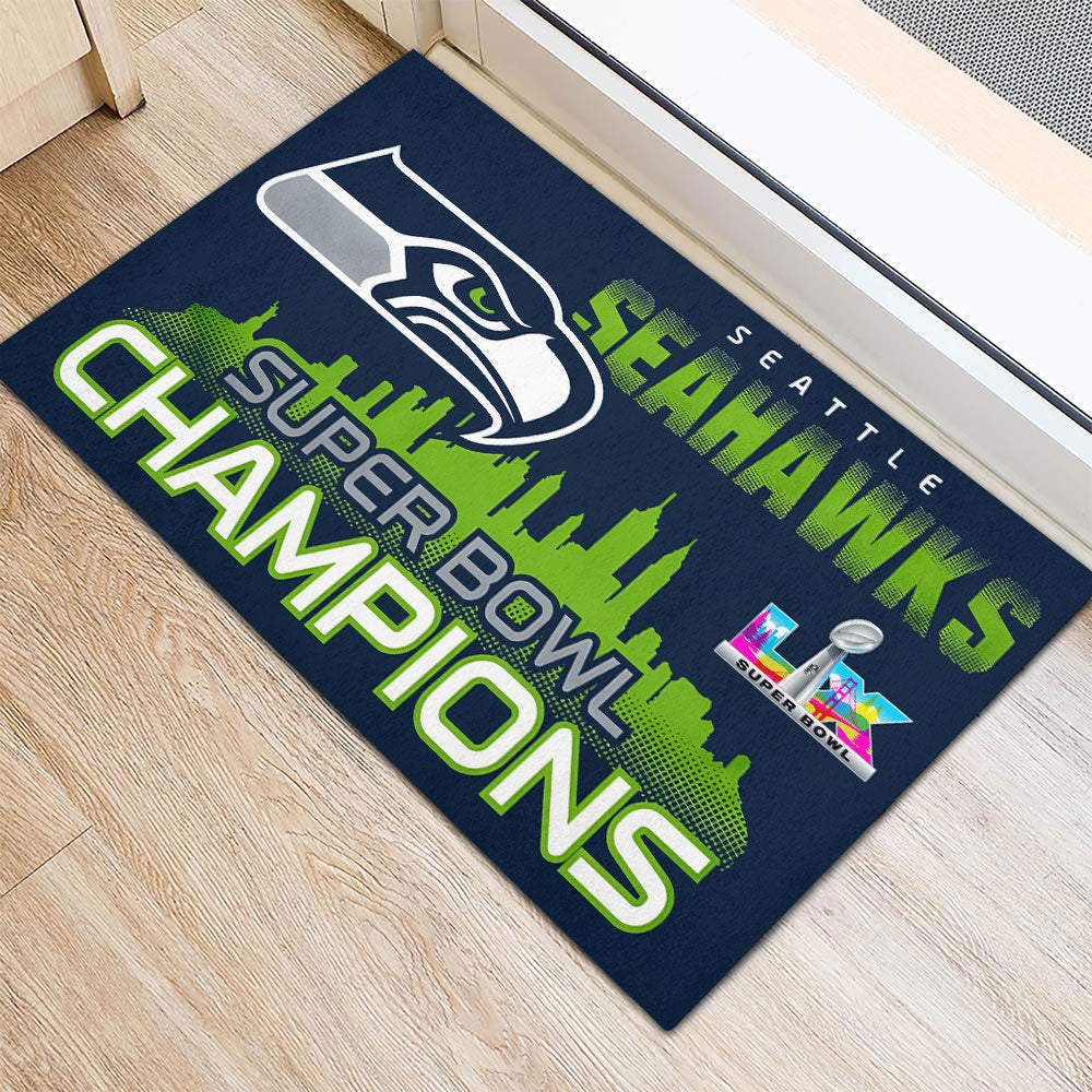 Seattle Seahawks Super Bowl LX Champions Custom Doormat – MAITM14858