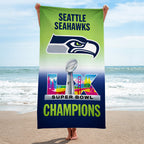 Seattle Seahawks Super Bowl LX Champions Rectangle Beach Towel – MAITM14772