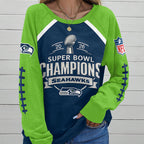 Seattle Seahawks Super Bowl LX Champions Round Neck Raglan Sleeve Sweatshirt – MAITM14807