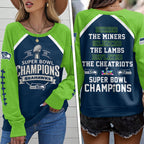 Seattle Seahawks Super Bowl LX Champions Round Neck Raglan Sleeve Sweatshirt – MAITM14807