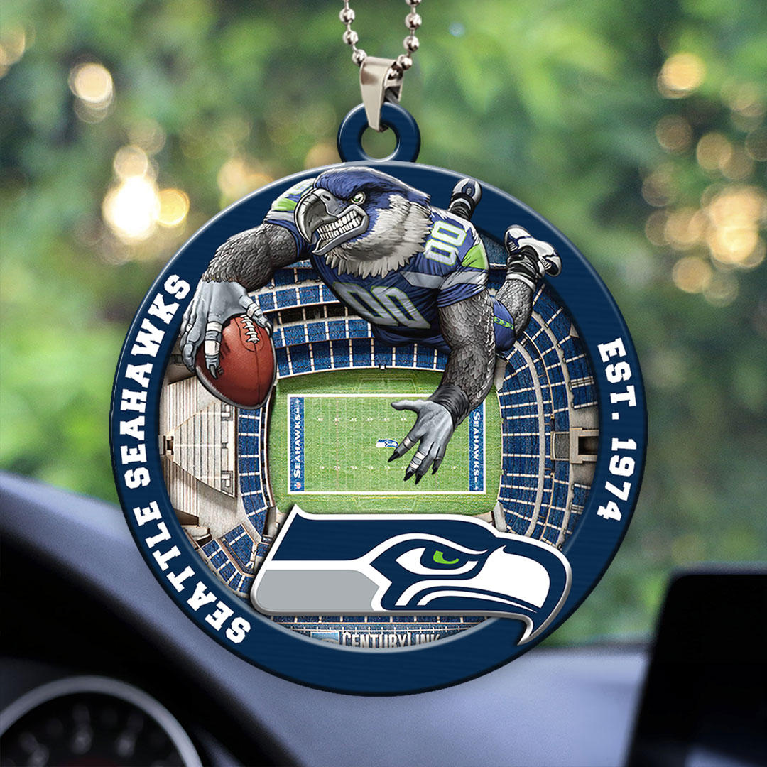 Seattle Seahawks Custom shape 2-sided Acrylic Car Ornament – HOATT12605