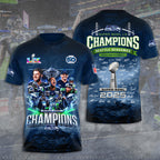 Seattle Seahawks 2025 Super Bowl LX Champions 3D Apparel – GNE5002