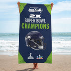 Seattle Seahawks 2025 Super Bowl LX Champions Rectangle Beach Towel – TANTN21011