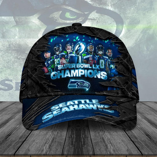 Seattle Seahawks 2025 Super Bowl LX Champions Classic Cap – HOATT16173