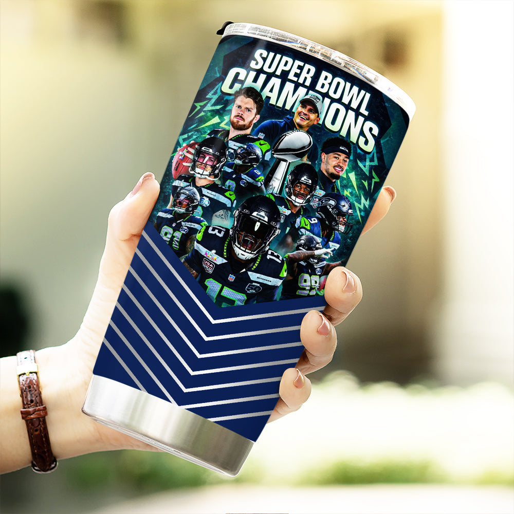 Seattle Seahawks 2025 Super Bowl LX Champions Tumbler Cup – TMTHU3880
