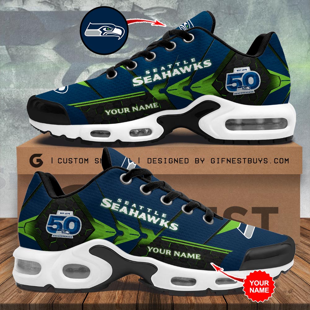 Personalized Seattle Seahawks 50th Anniversary Air Max Shoes – HOATT15756